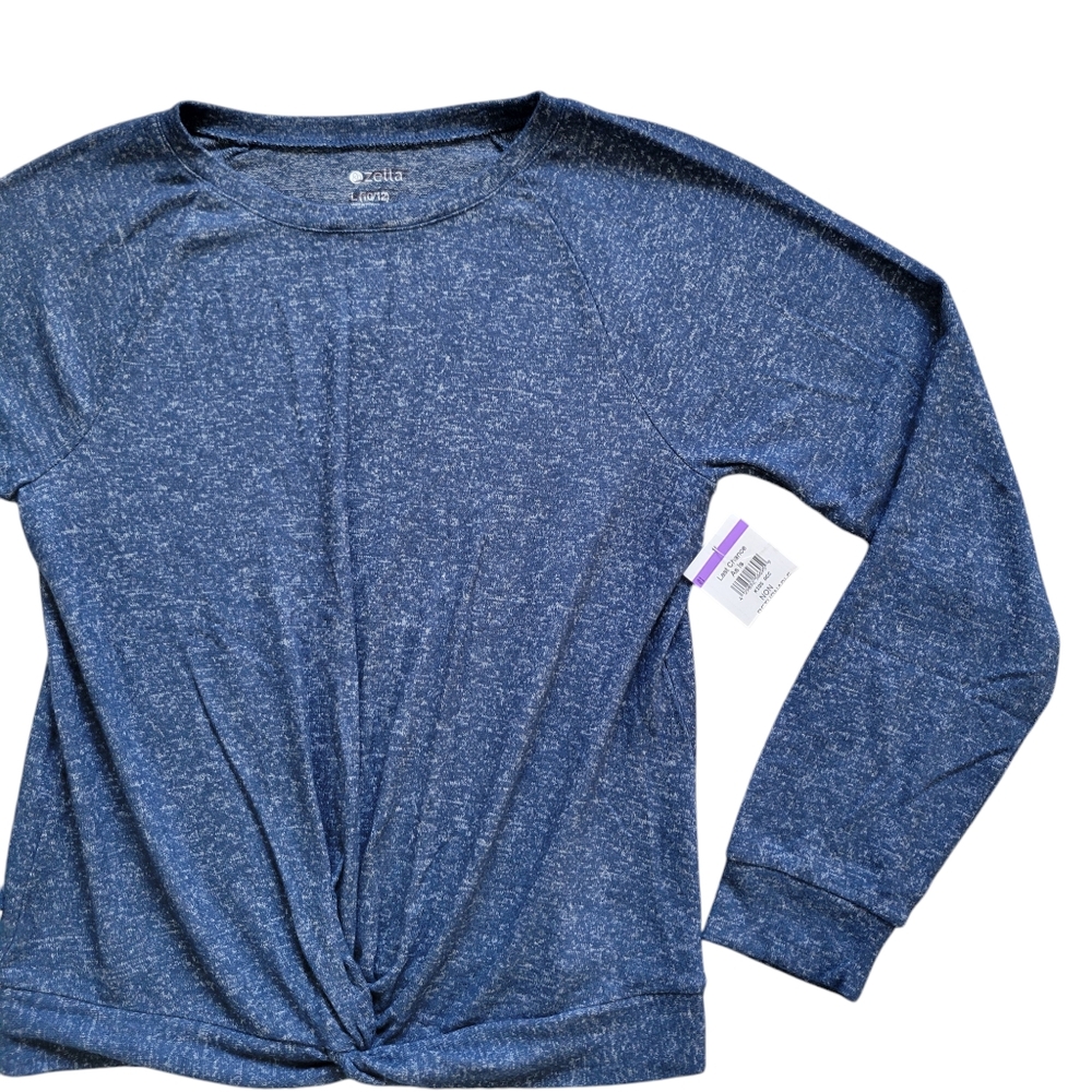 ❤️B2G1 NWOT Zella Faux Knot Top Girl's L 10/12